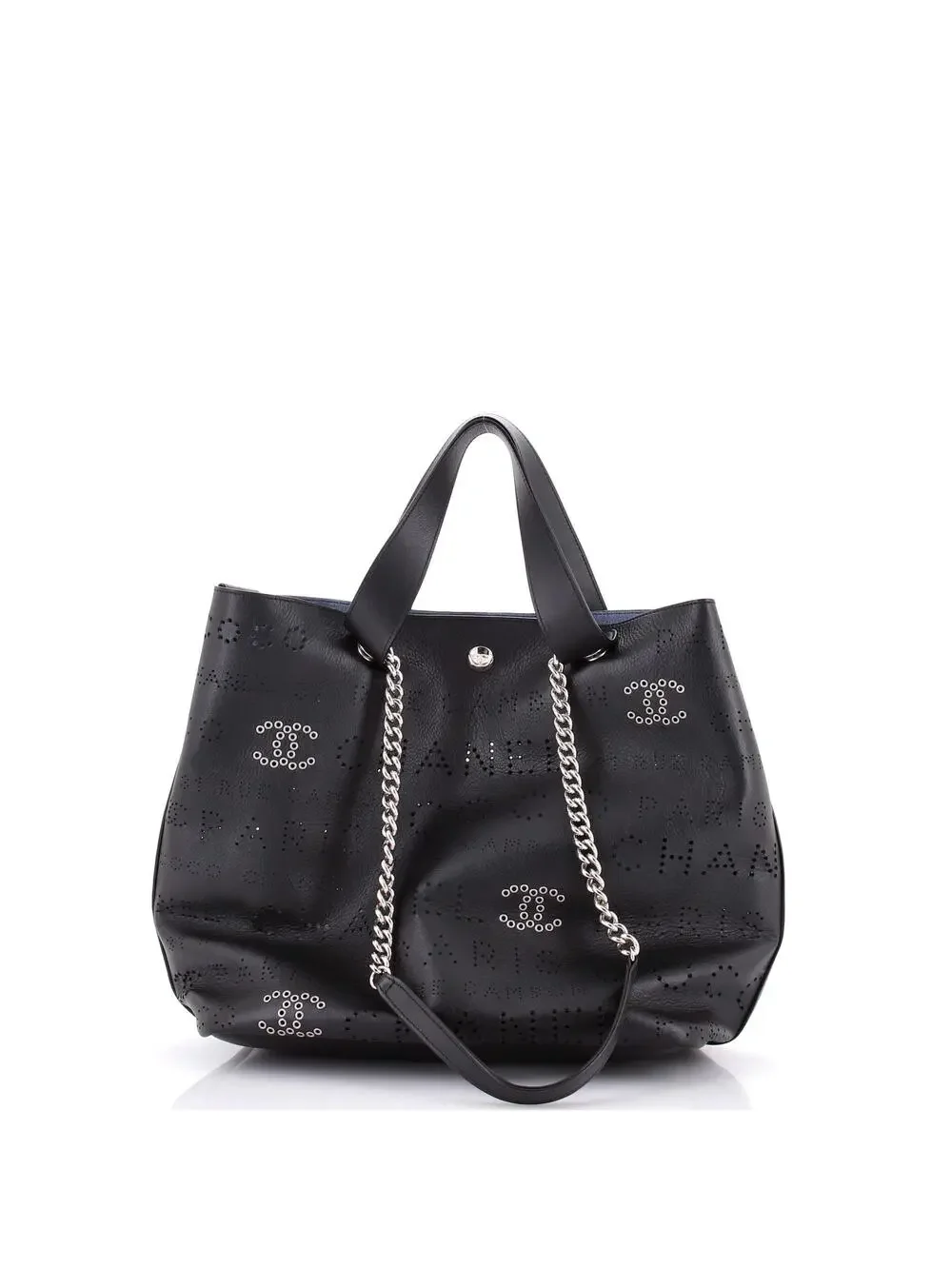 Chanel Logo Eyelets Shopping Tote #343757C38B